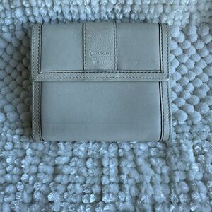 Coach leather wallet white